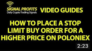 Stop Limit Buy Order Poloniex